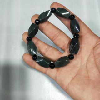 和田玉青玉手串 男手链青玉手排新疆玉石手串